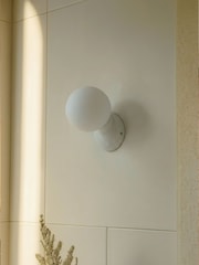 RUL LIGHTING White Lente Bathroom Glass Wall Light - Image 3 of 4