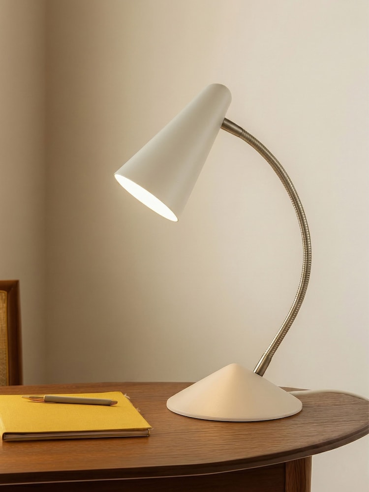 RUL LIGHTING Gold Cream Matias Metal Desk Light - Image 1 of 4 RUL LIGHTING Gold Cream Matias Metal Desk Light - Image 1 of 4