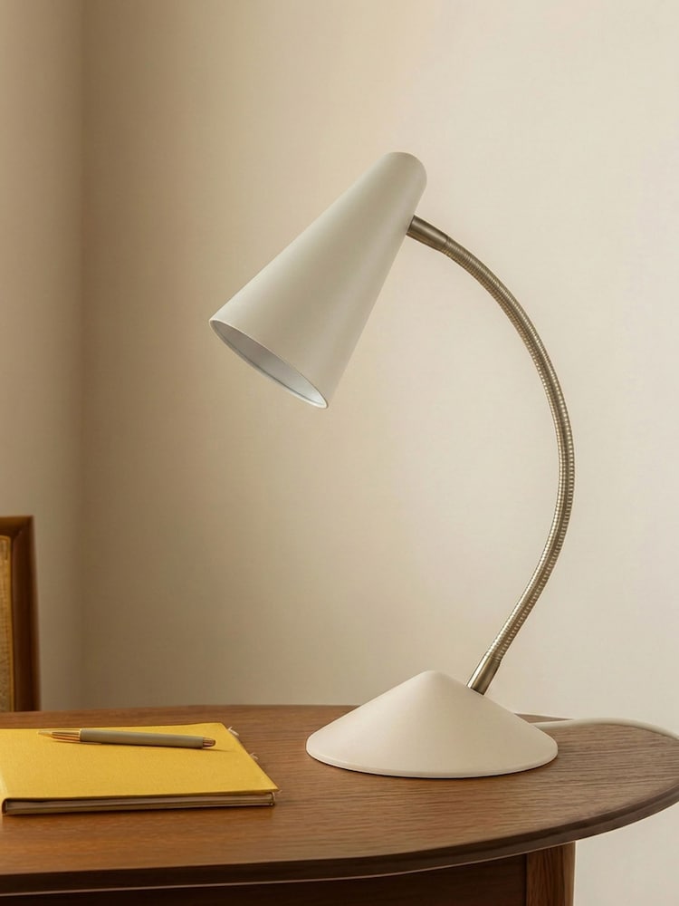 RUL LIGHTING Gold Cream Matias Metal Desk Light - Image 2 of 4 RUL LIGHTING Gold Cream Matias Metal Desk Light - Image 2 of 4