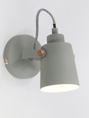 RUL LIGHTING Grey Kobe Industrial Metal Spotight Wall Light - Image 3 of 4