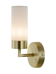 RUL LIGHTING GOLD Ellis Bathroom Metal & Glass Wall Light - Image 3 of 4