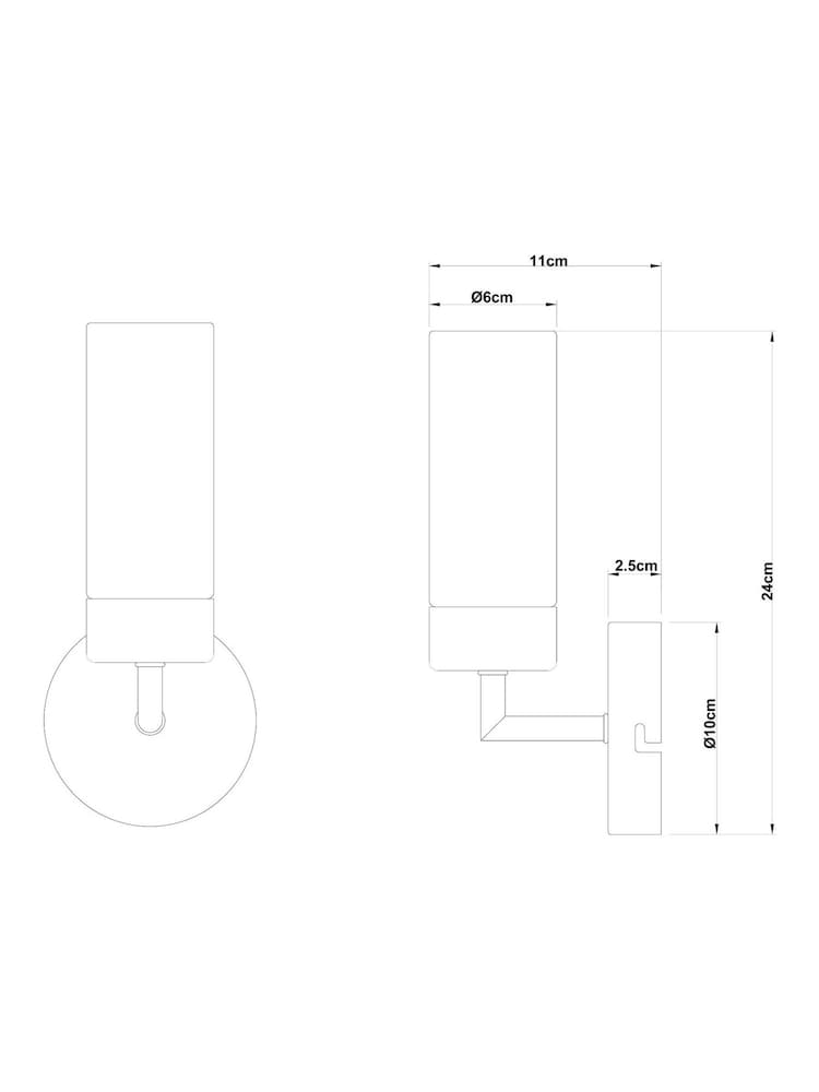 RUL LIGHTING GOLD Ellis Bathroom Metal & Glass Wall Light - Image 4 of 4 RUL LIGHTING GOLD Ellis Bathroom Metal & Glass Wall Light - Image 4 of 4