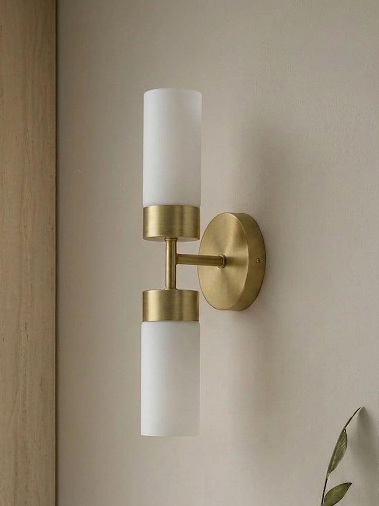 RUL LIGHTING GOLD Ellis Bathroom Metal & Glass Wall Light - Image 2 of 4 RUL LIGHTING GOLD Ellis Bathroom Metal & Glass Wall Light - Image 2 of 4