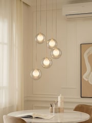 RUL LIGHTING Cream Mako 5 Light Glass LED Cluster Pendant - Image 1 of 4