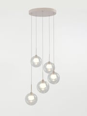 RUL LIGHTING Cream Mako 5 Light Glass LED Cluster Pendant - Image 3 of 4