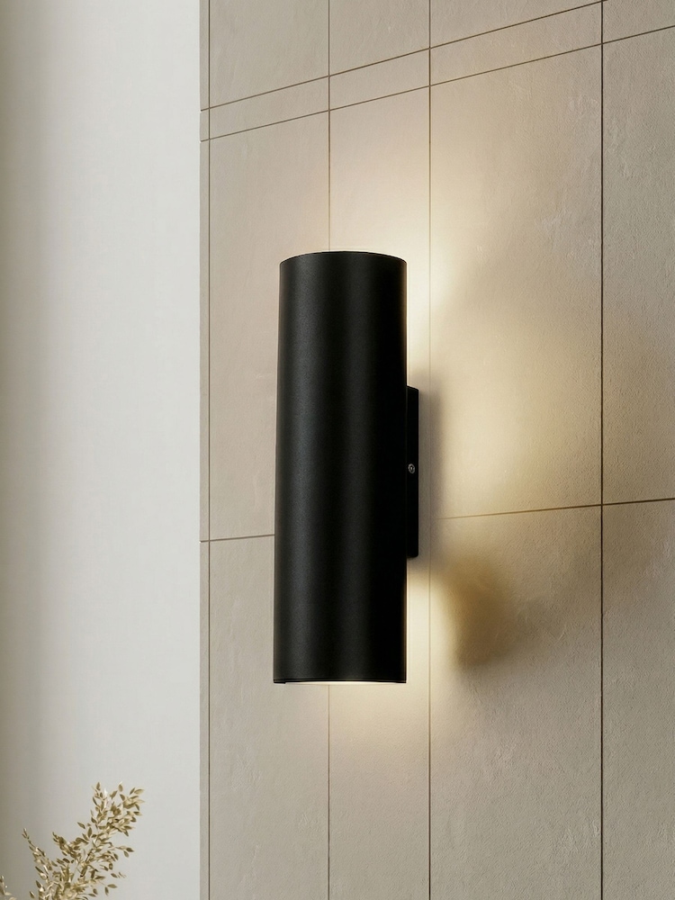 RUL LIGHTING Black Clear Gallant Outdoor Posder- Coated Metal Wall Light - Image 1 of 4 RUL LIGHTING Black Clear Gallant Outdoor Posder- Coated Metal Wall Light - Image 1 of 4