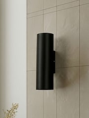 RUL LIGHTING Black Clear Gallant Outdoor Posder- Coated Metal Wall Light - Image 2 of 4