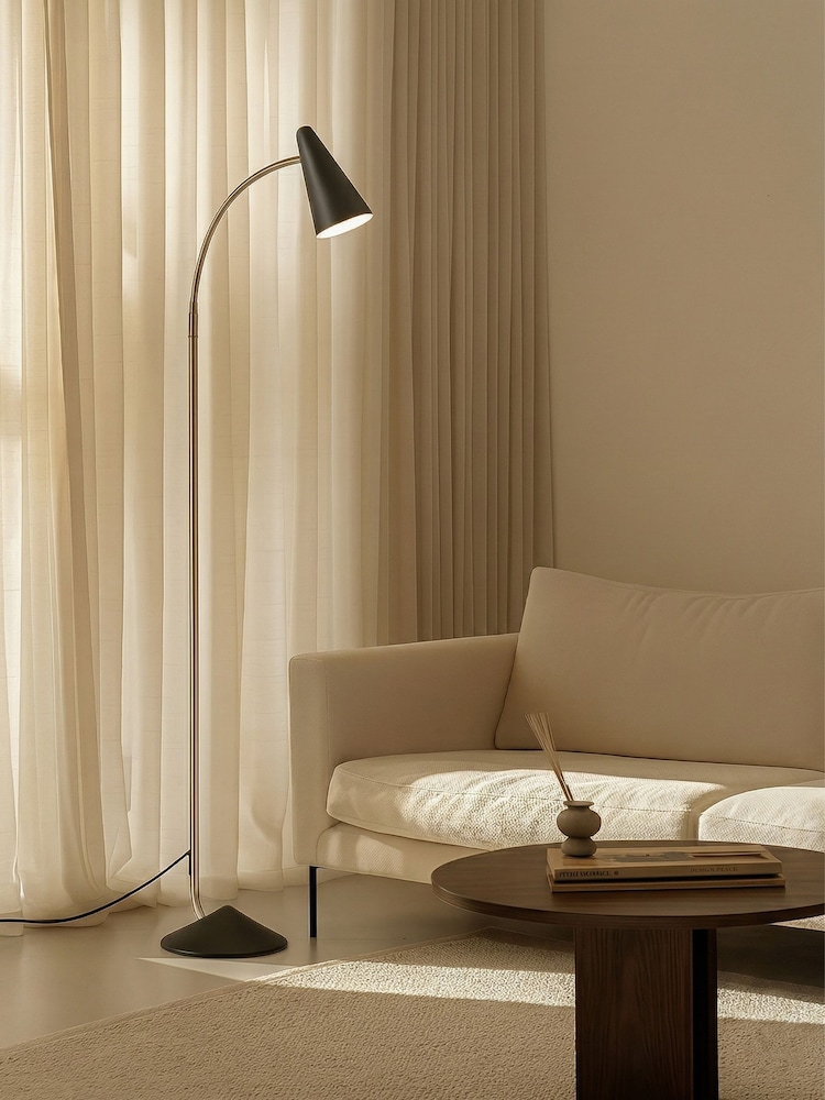 RUL LIGHTING Gold Black Matias Metal Floor Light - Image 1 of 4 RUL LIGHTING Gold Black Matias Metal Floor Light - Image 1 of 4