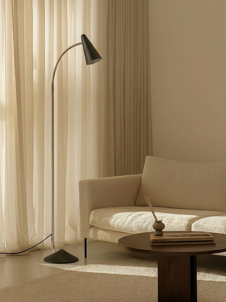 RUL LIGHTING Gold Black Matias Metal Floor Light - Image 2 of 4 RUL LIGHTING Gold Black Matias Metal Floor Light - Image 2 of 4