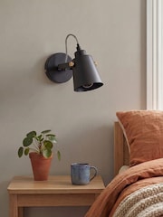 RUL LIGHTING Black Kobe Industrial Metal Spotight Wall Light - Image 2 of 4