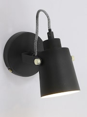 RUL LIGHTING Black Kobe Industrial Metal Spotight Wall Light - Image 4 of 4