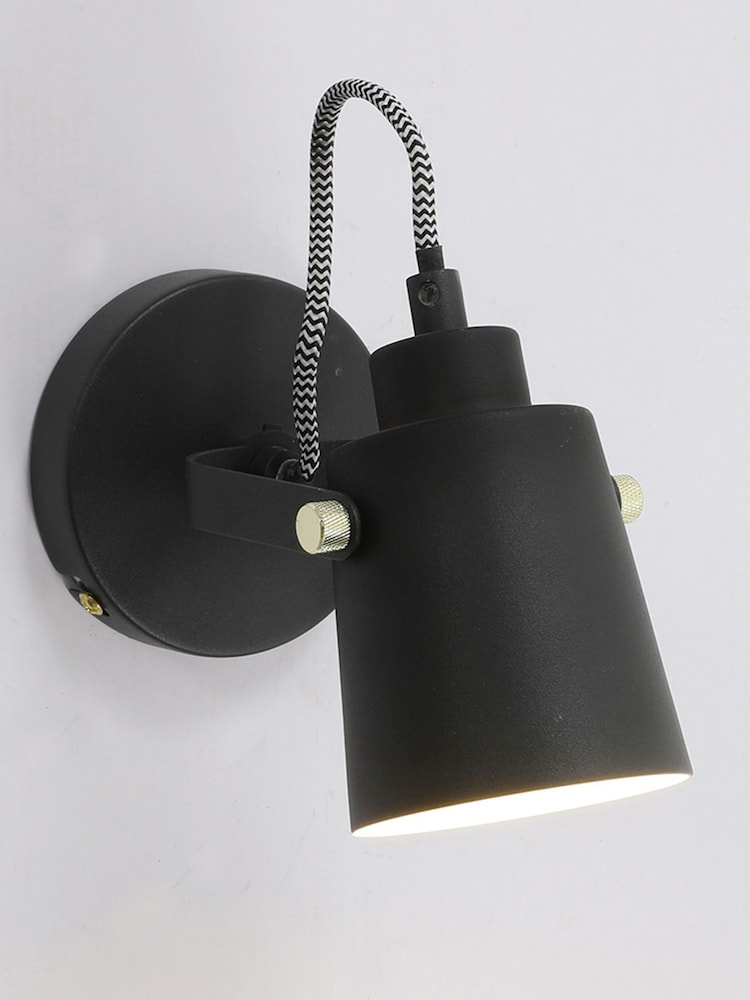 RUL LIGHTING Black Kobe Industrial Metal Spotight Wall Light - Image 4 of 4 RUL LIGHTING Black Kobe Industrial Metal Spotight Wall Light - Image 4 of 4