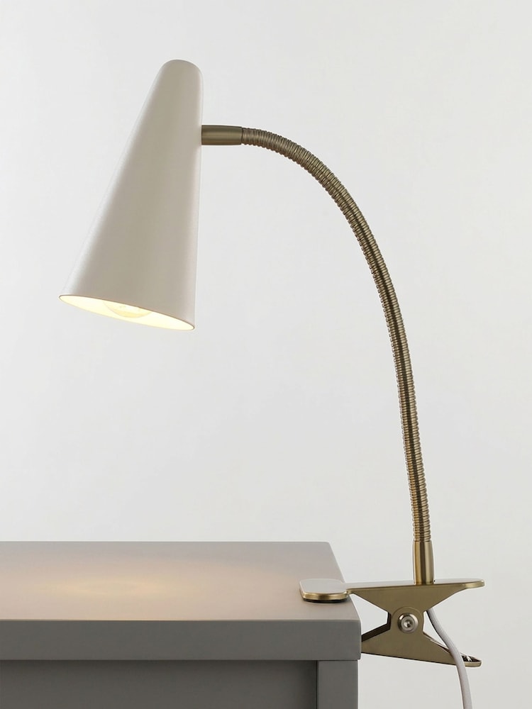 RUL LIGHTING Cream Gold Matias Metal Clamp Light - Image 4 of 4 RUL LIGHTING Cream Gold Matias Metal Clamp Light - Image 4 of 4