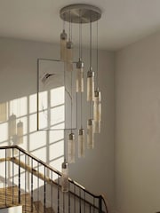 RUL LIGHTING Sliver Brown Opera 10 Light Glass Cluster - Image 2 of 4