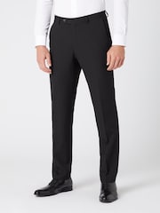 Remus Uomo Black Palucci Tapered Fit Stretch Suit Trousers - Image 1 of 6