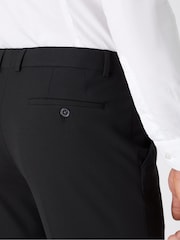 Remus Uomo Black Palucci Tapered Fit Stretch Suit Trousers - Image 3 of 6
