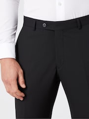 Remus Uomo Black Palucci Tapered Fit Stretch Suit Trousers - Image 4 of 6