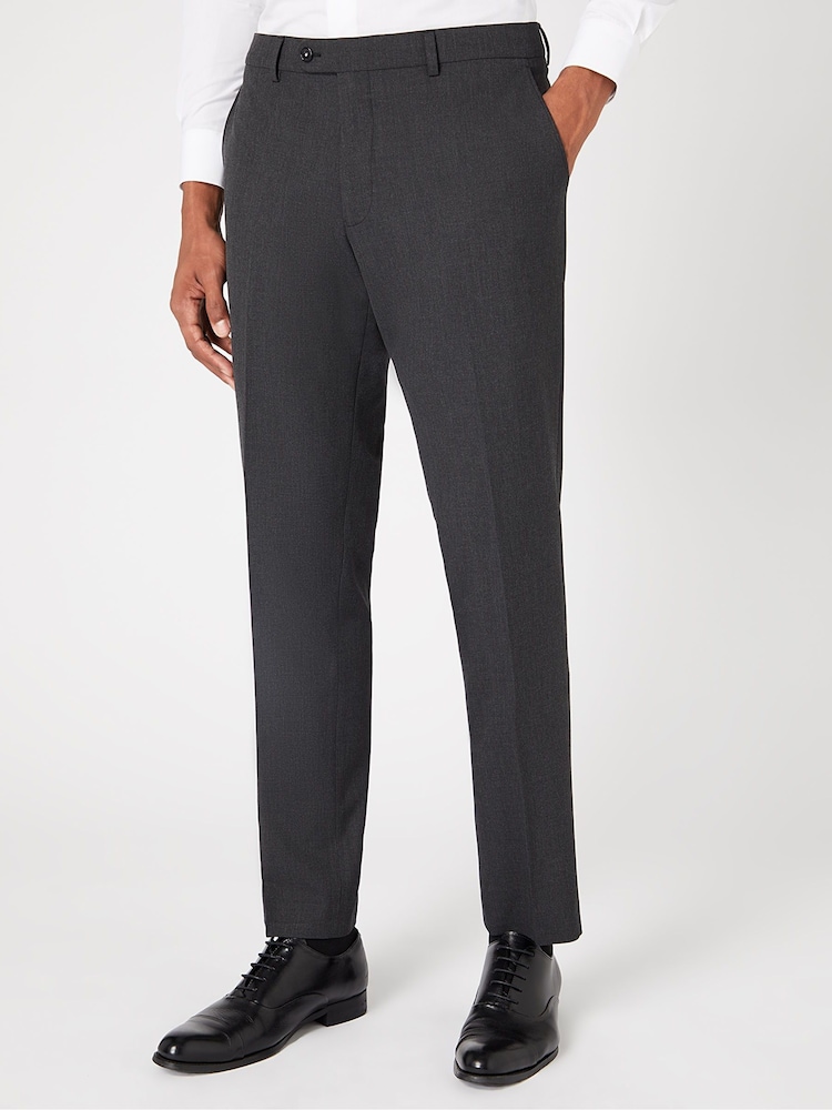 Remus Uomo Grey Palucci Tapered Fit Stretch Suit Trousers - Image 1 of 6