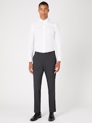 Remus Uomo Grey Palucci Tapered Fit Stretch Suit Trousers - Image 5 of 6
