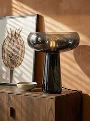 RUL LIGHTING Black Basel Glass Table Light - Image 1 of 4
