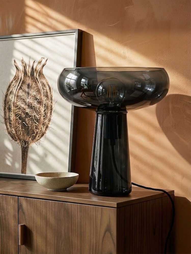 RUL LIGHTING Black Basel Glass Table Light - Image 2 of 4 RUL LIGHTING Black Basel Glass Table Light - Image 2 of 4