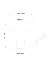 RUL LIGHTING Black Basel Glass Table Light - Image 3 of 4