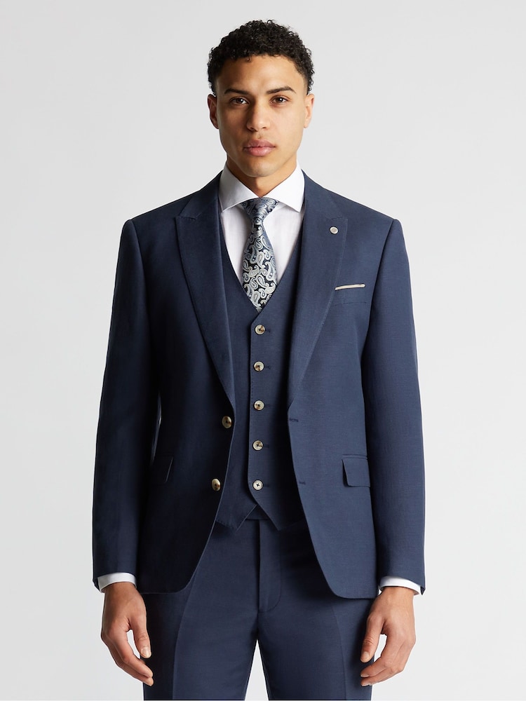 Remus Uomo Peppe Tapered Fit Linen Blend Suit Jacket - صورة 1 من 6