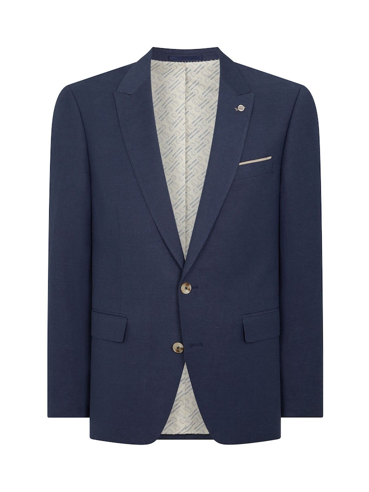 Remus Uomo Peppe Tapered Fit Linen Blend Suit Jacket - صورة 6 من 6
