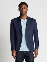 أزرق - Remus Uomo Alto Tapered Fit Stretch Suit Jacket - صورة 1 من 6