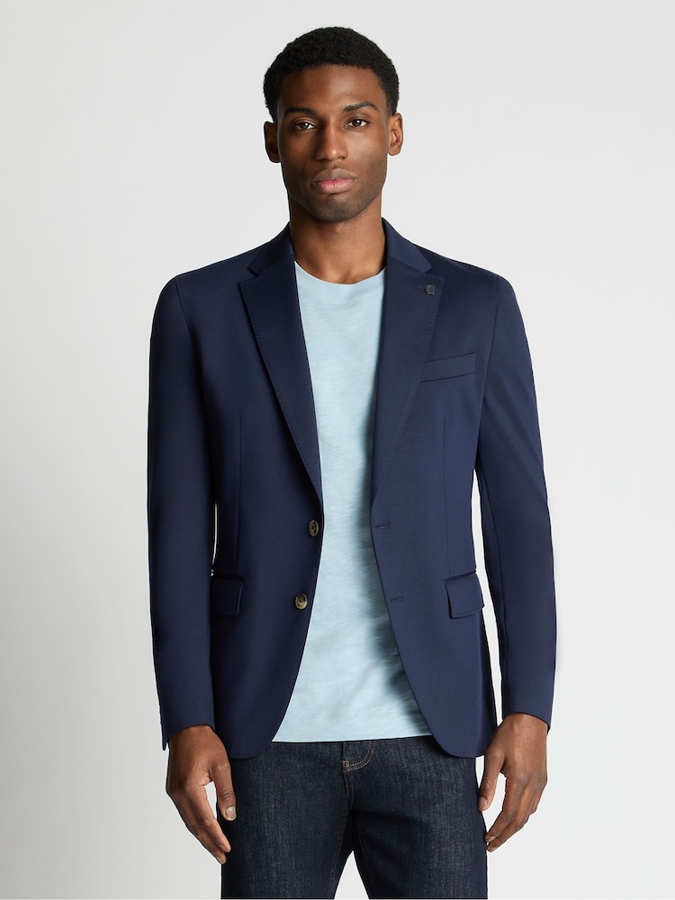 أزرق - Remus Uomo Alto Tapered Fit Stretch Suit Jacket - صورة 1 من 6