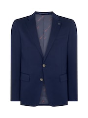 أزرق - Remus Uomo Alto Tapered Fit Stretch Suit Jacket - صورة 6 من 6
