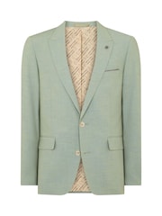 Remus Uomo Green Peppe Tapered Fit Stretch Suit Jacket - Image 6 of 6