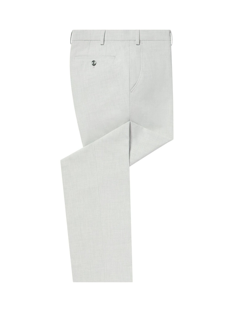 Remus Uomo Grey Palucci Tapered Fit Stretch Suit Trousers - Image 6 of 6