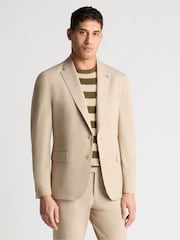 كريم - Remus Uomo Alto Tapered Fit Stretch Suit Jacket - صورة 1 من 6