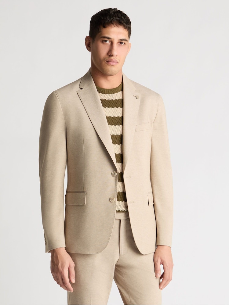 كريم - Remus Uomo Alto Tapered Fit Stretch Suit Jacket - صورة 1 من 6