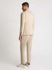 كريم - Remus Uomo Alto Tapered Fit Stretch Suit Jacket - صورة 3 من 6