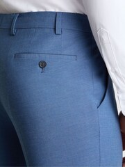 כחול  - Remus Uomo Peppe Tapered Fit Suit Trousers - תמונה 5 מתוך 6