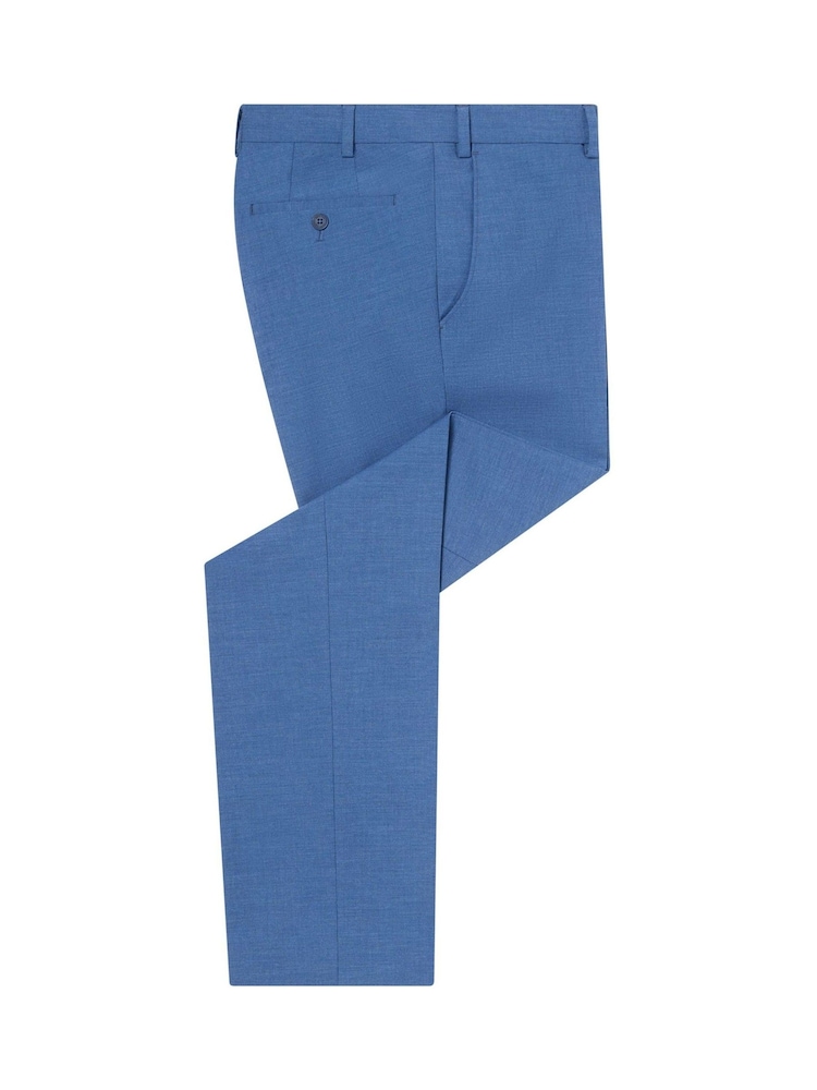 כחול  - Remus Uomo Peppe Tapered Fit Suit Trousers - תמונה 6 מתוך 6