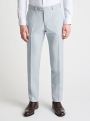 Azul - Pantalones de traje de lino de corte cónico Peppe de Remus Uomo - Imagen 1 de 6