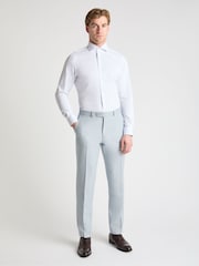 Azul - Pantalones de traje de lino de corte cónico Peppe de Remus Uomo - Imagen 2 de 6