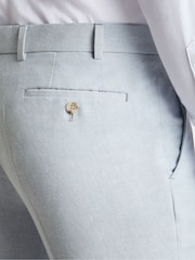 Azul - Pantalones de traje de lino de corte cónico Peppe de Remus Uomo - Imagen 5 de 6