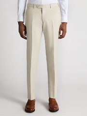 Remus Uomo Peppe Tapered Fit Dress Bukser i Linblanding - Bilde 1 av 6