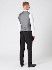 Remus Uomo Black Palucci Tapered Fit Stretch Suit Waistcoat - Image 2 of 5