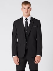 أسود - Remus Uomo Palucci Tapered Fit Stretch Suit Jacket - صورة 1 من 5