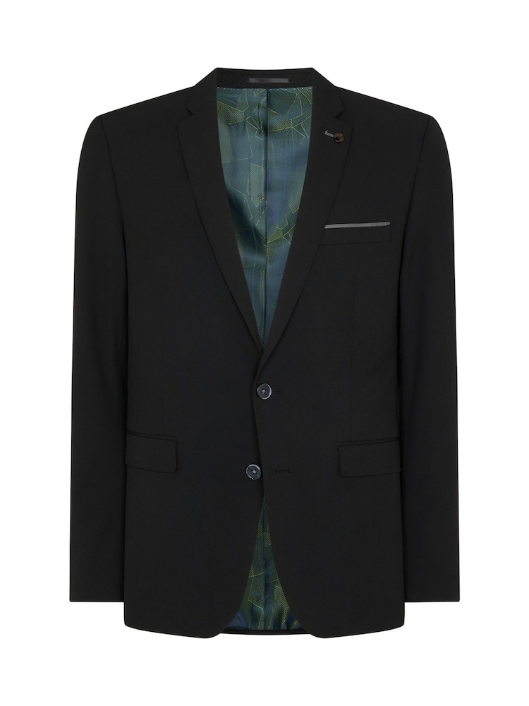 أسود - Remus Uomo Palucci Tapered Fit Stretch Suit Jacket - صورة 5 من 5