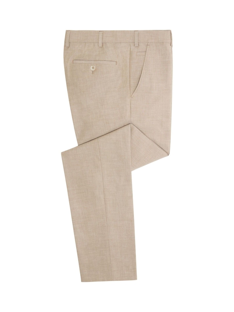 שמנת - Remus Uomo Peppe Tapered Fit Suit Trousers - תמונה 6 מתוך 6
