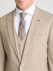 Remus Uomo Cream Peppe Tapered Fit Stretch Suit Jacket - Image 4 of 6