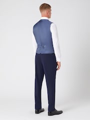 Plavo - Remus Uomo Palucci Tapered Fit Stretch Suit Waistcoat - Slika 2 od 5
