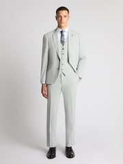 Remus Uomo Grey Palucci Tapered Fit Stretch Suit Waistcoat - Image 2 of 5