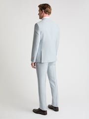 أزرق - Remus Uomo Peppe Tapered Fit Linen Blend Suit Jacket - Image 3 of 6